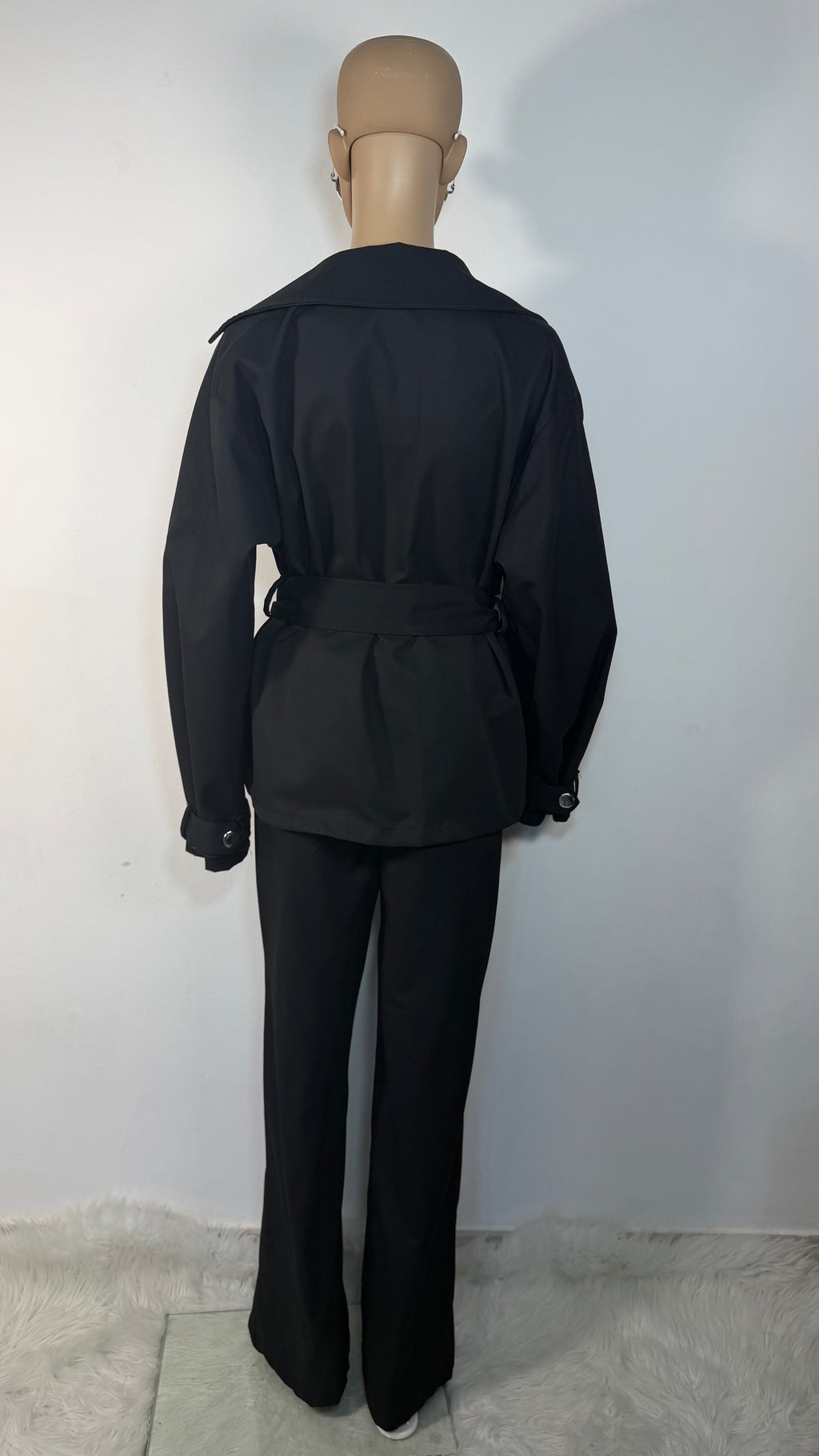 ✨ Completo Elegante Donna con Giacca Cintura e Pantaloni Ampi ✨