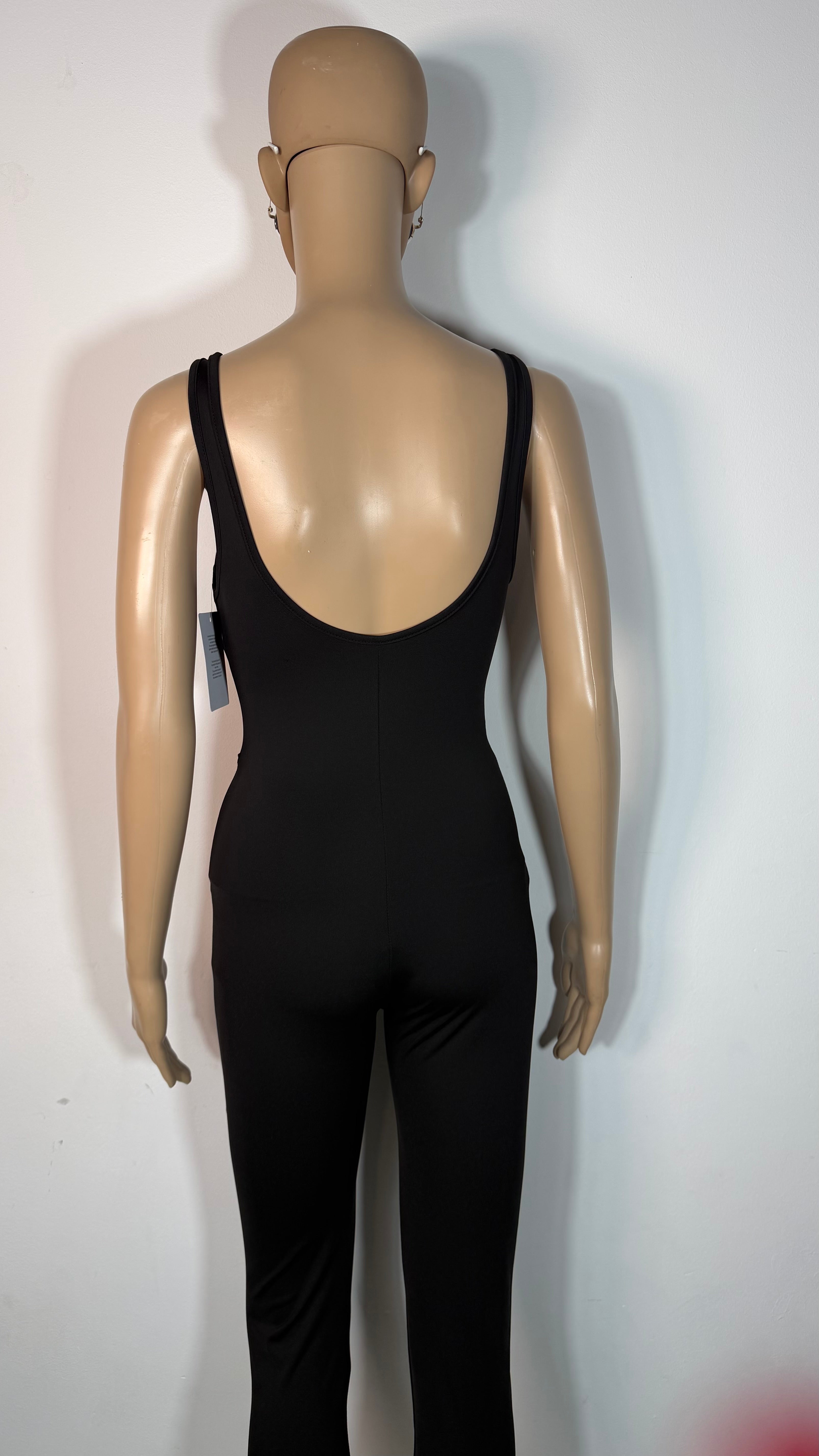 Tuta Jumpsuit Donna Elegante Nera Aderente Elga Glam ✨