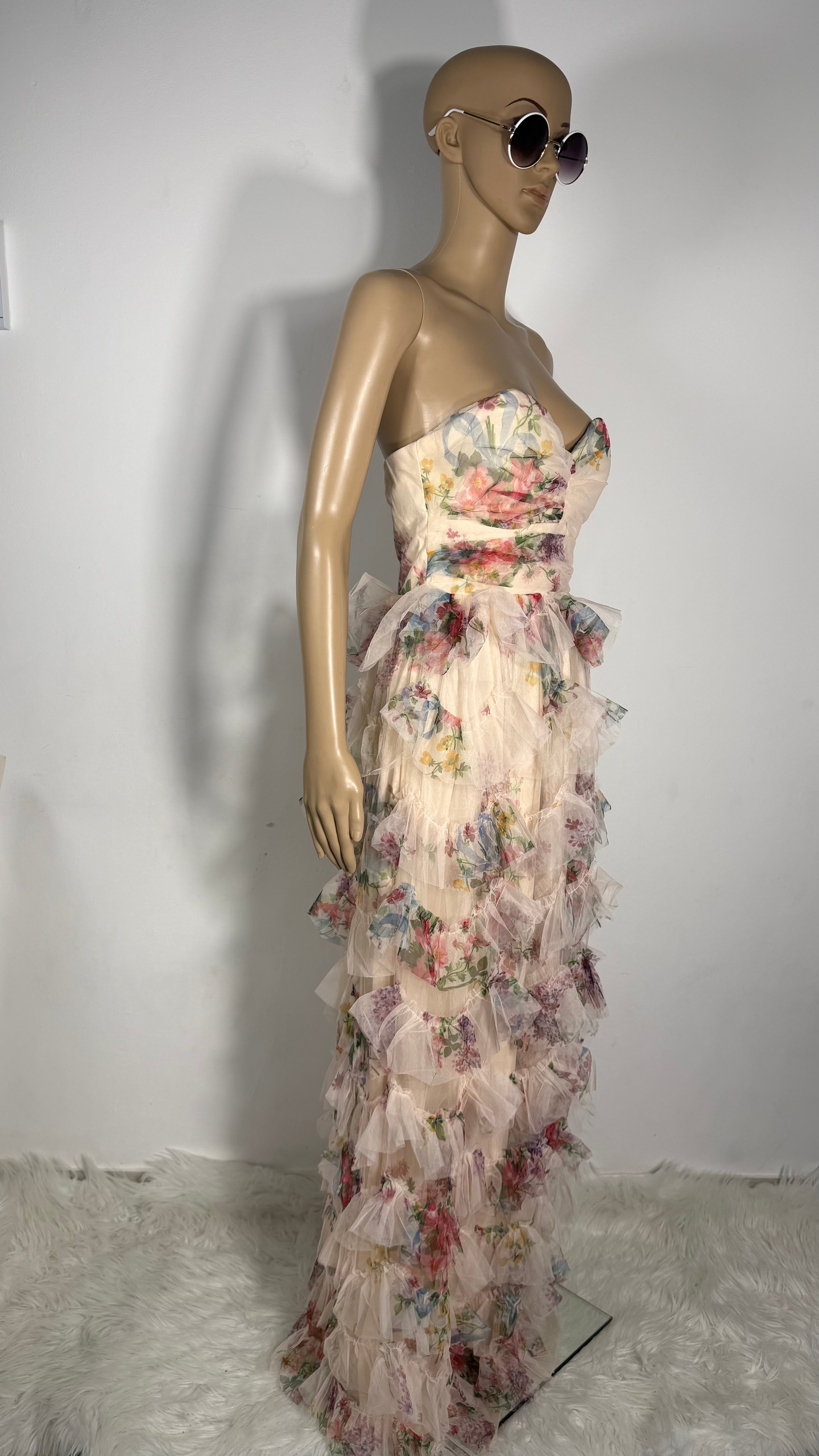 Vestito Lungo Elegante Donna per Cerimonia e Feste