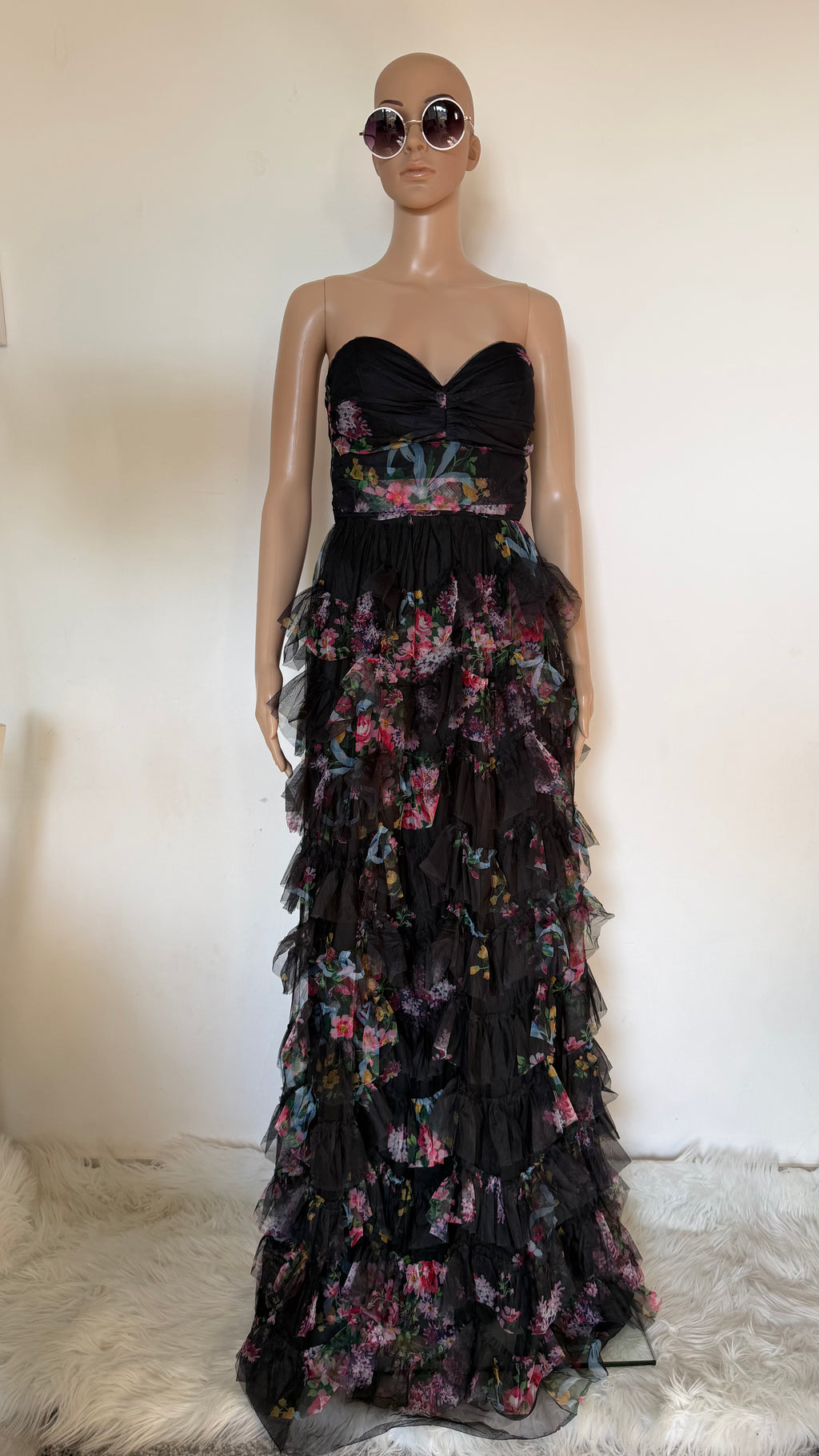 Vestito lungo bustier donna senza maniche.