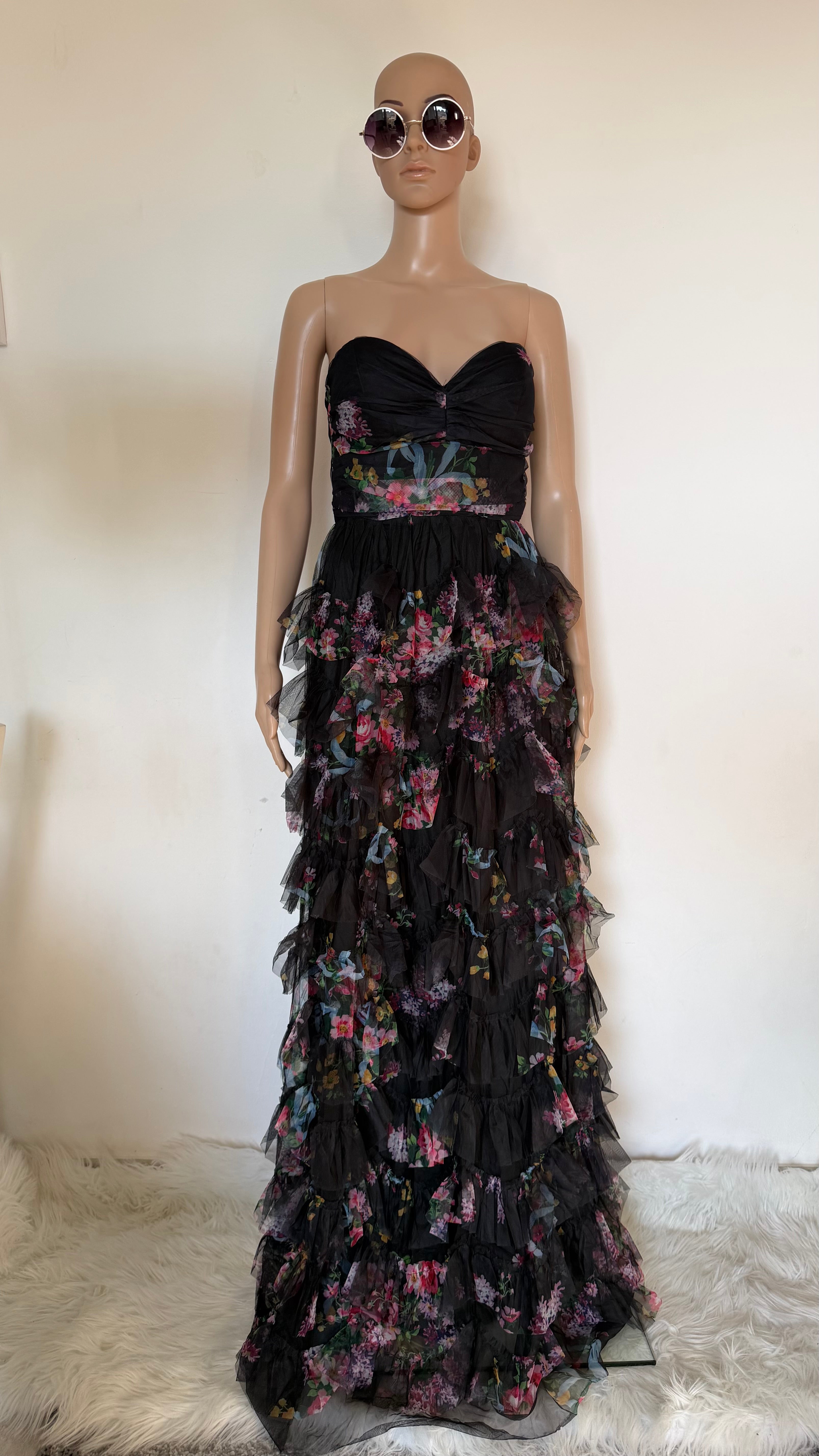Vestito lungo bustier donna senza maniche.