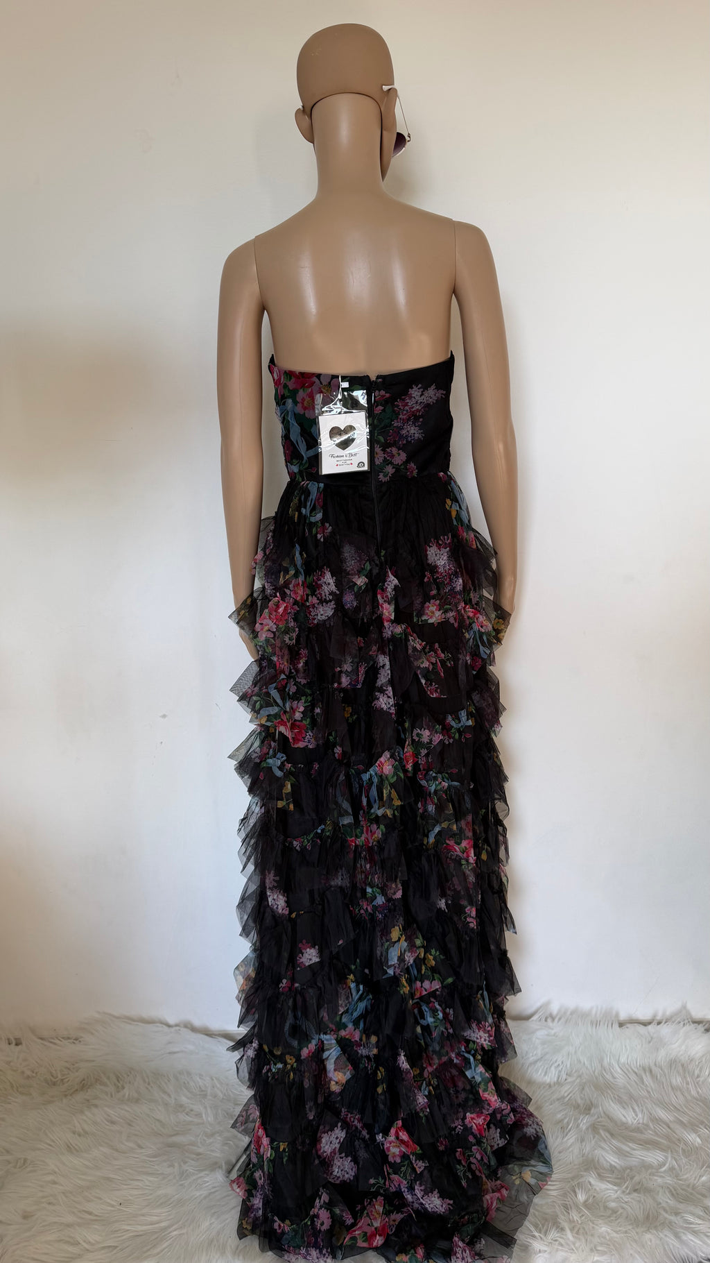 Vestito lungo bustier donna senza maniche.