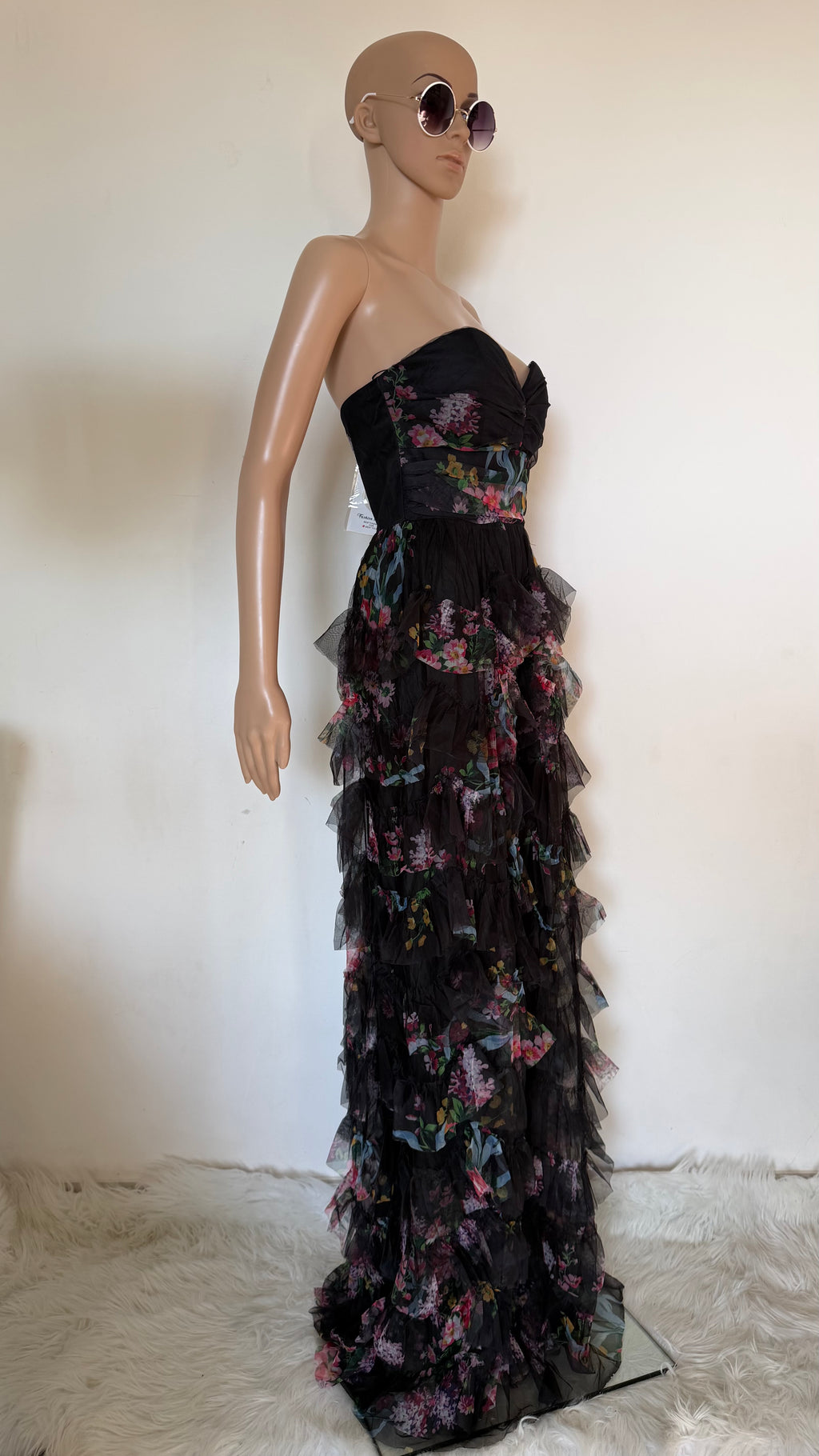 Vestito lungo bustier donna senza maniche.