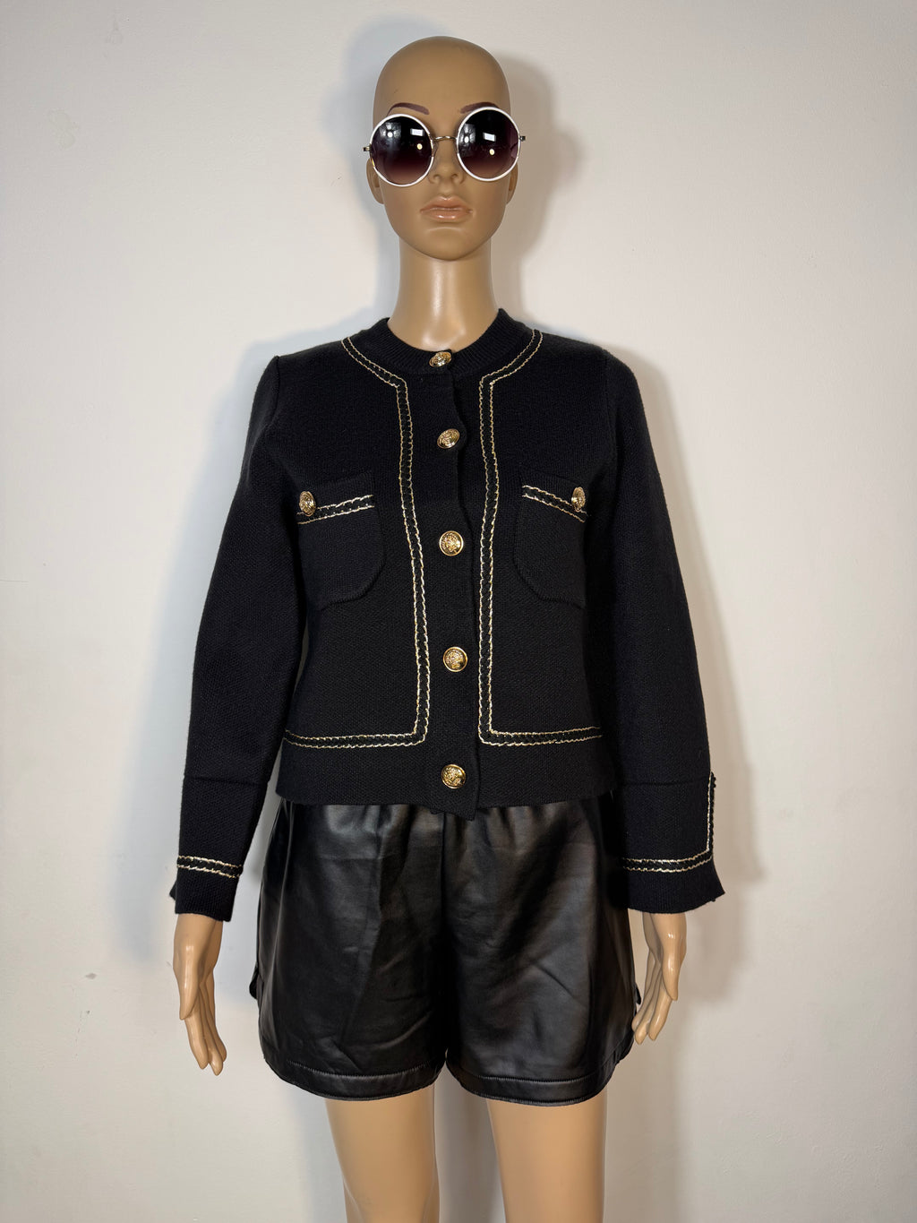 Cardigan elegante donna con bottoni dorati ✨