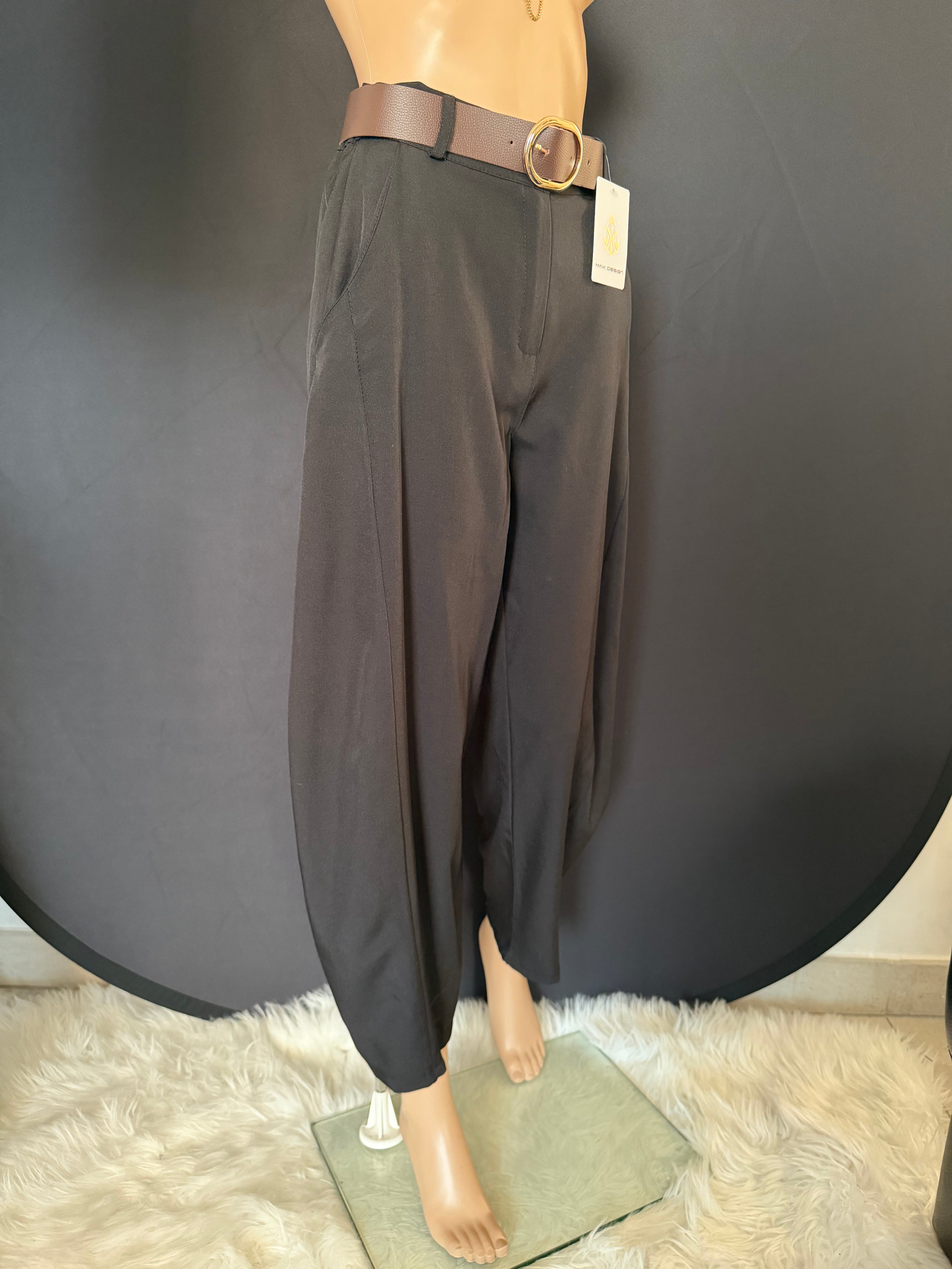 Pantaloni donna elegante con cintura – Stile versatile✨