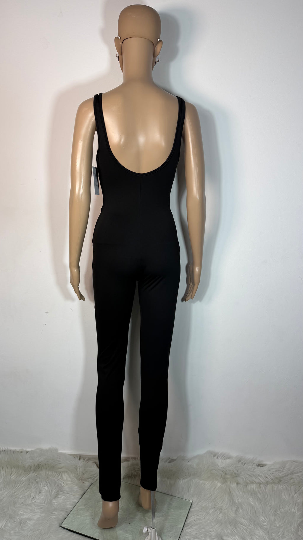 Tuta Jumpsuit Donna Elegante Nera Aderente Elga Glam ✨