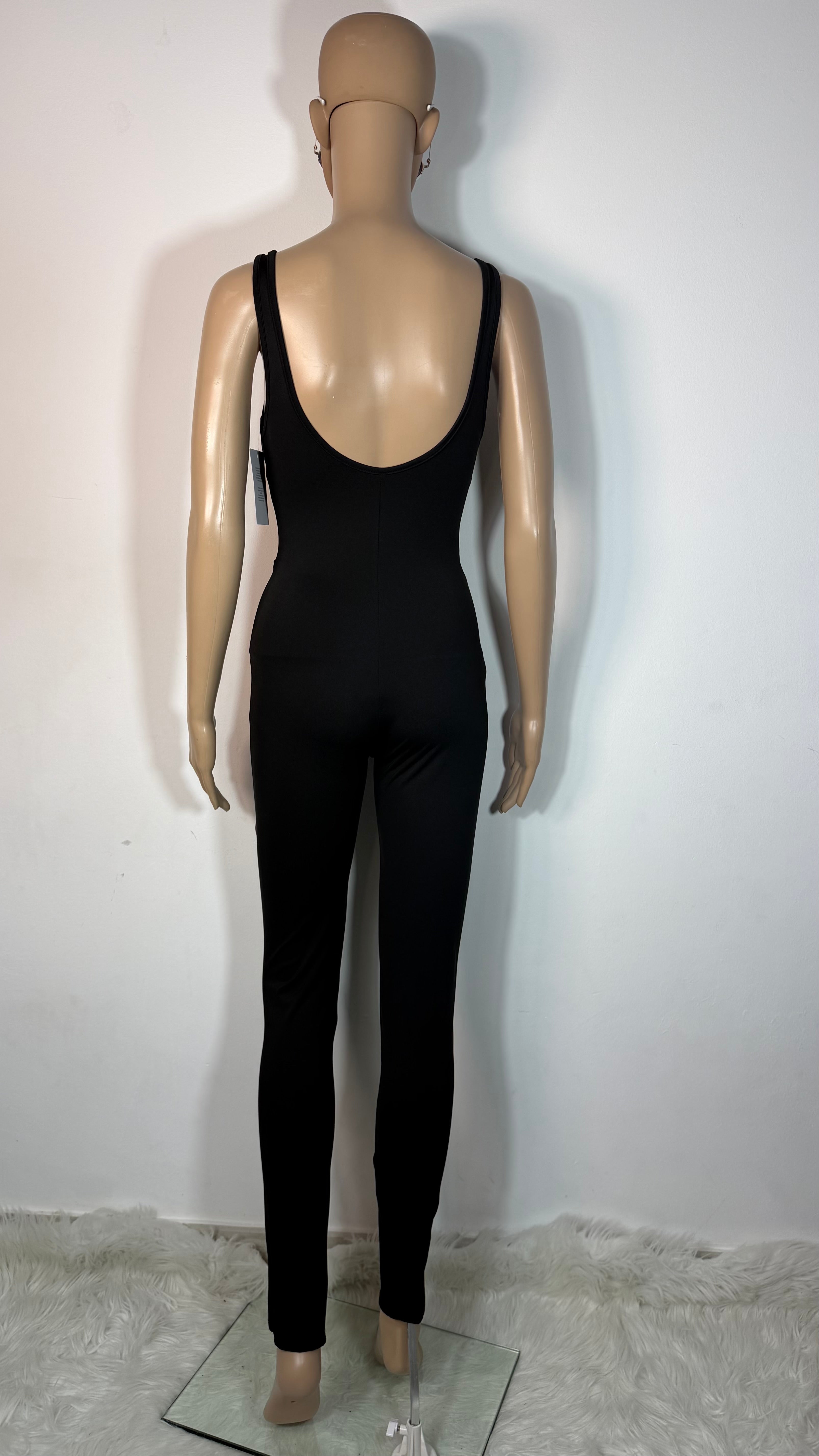 Tuta Jumpsuit Donna Elegante Nera Aderente Elga Glam ✨